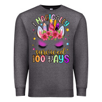 Charcoal Heather i magically survived 100 days Premium Sweatshirt - Artiststas