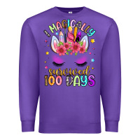 Purple i magically survived 100 days Premium Sweatshirt - Artiststas