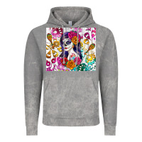 Cloud Rock sugar skull girl Vintage Hoodie - RanaPortraitStore