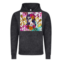 Vintage Black sugar skull girl Vintage Hoodie - RanaPortraitStore