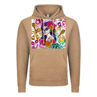 Vintage Coffee sugar skull girl Vintage Hoodie - RanaPortraitStore