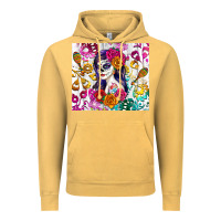 Vintage Mustard sugar skull girl Vintage Hoodie - RanaPortraitStore