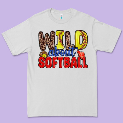 Wild About Softball Premium Tee Designed By Zillion Design Studio