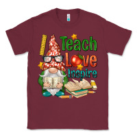 Burgundy gnome teach love inspire Classic Tee - NancyCooperArtShop