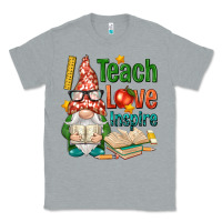 Heather Grey gnome teach love inspire Classic Tee - NancyCooperArtShop