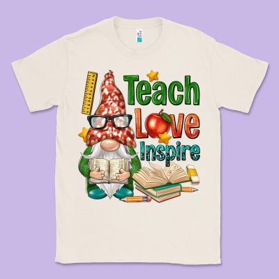 Gnome Teach Love Inspire Classic Tee Designed By Nancycooperartshop