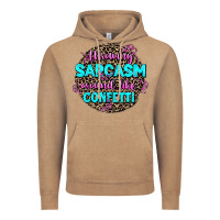 Vintage Coffee throwing sarcasm around like confetti Vintage Hoodie - AdoDesignShop