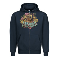 Navy southern memal western flowers Zipper Hoodie - NancyCooperArtShop