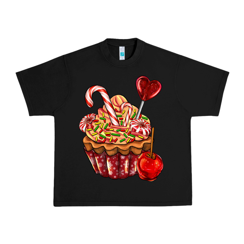 Christmas Candy Cupcake Urban Heavy Tee by AdoDesignShop | Teevron