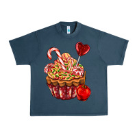 Midnight Navy Christmas candy cupcake Urban Heavy Tee - AdoDesignShop