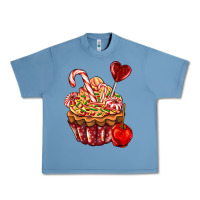 Pebble Blue Christmas candy cupcake Urban Heavy Tee - AdoDesignShop