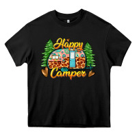 Black happy camper Heavy Core Tee - Zillion Design Studio