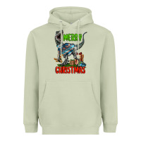 Matcha merry christmas velociraptor Heavyweight Hoodie - LillyAllenDesigns