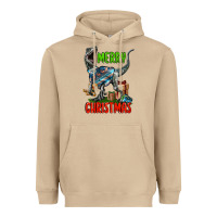 Mushroom merry christmas velociraptor Heavyweight Hoodie - LillyAllenDesigns
