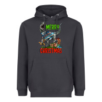 Smoke merry christmas velociraptor Heavyweight Hoodie - LillyAllenDesigns