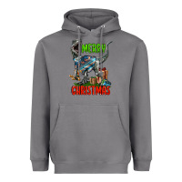 Storm merry christmas velociraptor Heavyweight Hoodie - LillyAllenDesigns