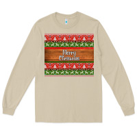 Mushroom merry christmas knitted reindeer pattern Long Sleeve Tee - Jasminsmagicworld