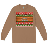 Toasted Coconut merry christmas knitted reindeer pattern Long Sleeve Tee - Jasminsmagicworld