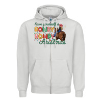 Dove Grey have yourself a rowdy howdy christmas Zipper Hoodie - MaliasSmallBusiness