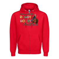 Red have yourself a rowdy howdy christmas Zipper Hoodie - MaliasSmallBusiness