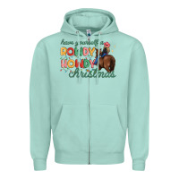 Seafoam have yourself a rowdy howdy christmas Zipper Hoodie - MaliasSmallBusiness