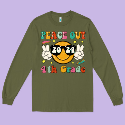 Peace Out 2024 4th Grade Long Sleeve Tee Designed By Jahusdesignshop
