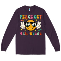 Plum peace out 2024 4th grade Long Sleeve Tee - JahusDesignShop