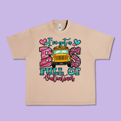 I've Got A Bus Full Of Valentines School Bus Urban Heavy Tee Designed By Jasminsmagicworld