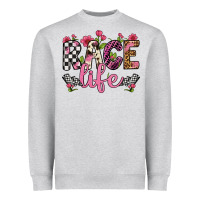 Heather Grey race life Heavyweight Sweatshirt - Artiststas