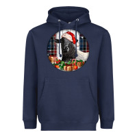 Navy christmas dorper sheep Heavyweight Hoodie - LillyAllenDesigns