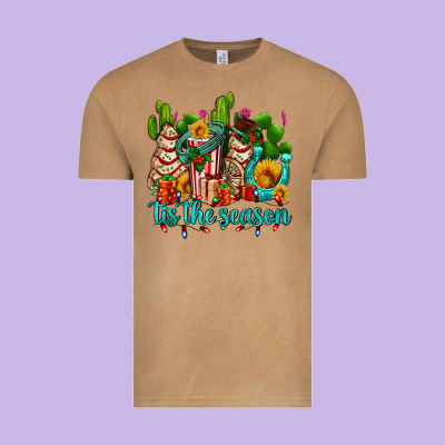 Tis The Season Christmas Tree  Cake Vintage Tee Designed By Adodesignshop