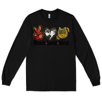 Black peace love west Long Sleeve Tee - BarkalooDesign