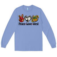 Colony Blue peace love west Long Sleeve Tee - BarkalooDesign