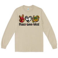 Mushroom peace love west Long Sleeve Tee - BarkalooDesign
