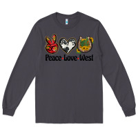 Smoke peace love west Long Sleeve Tee - BarkalooDesign