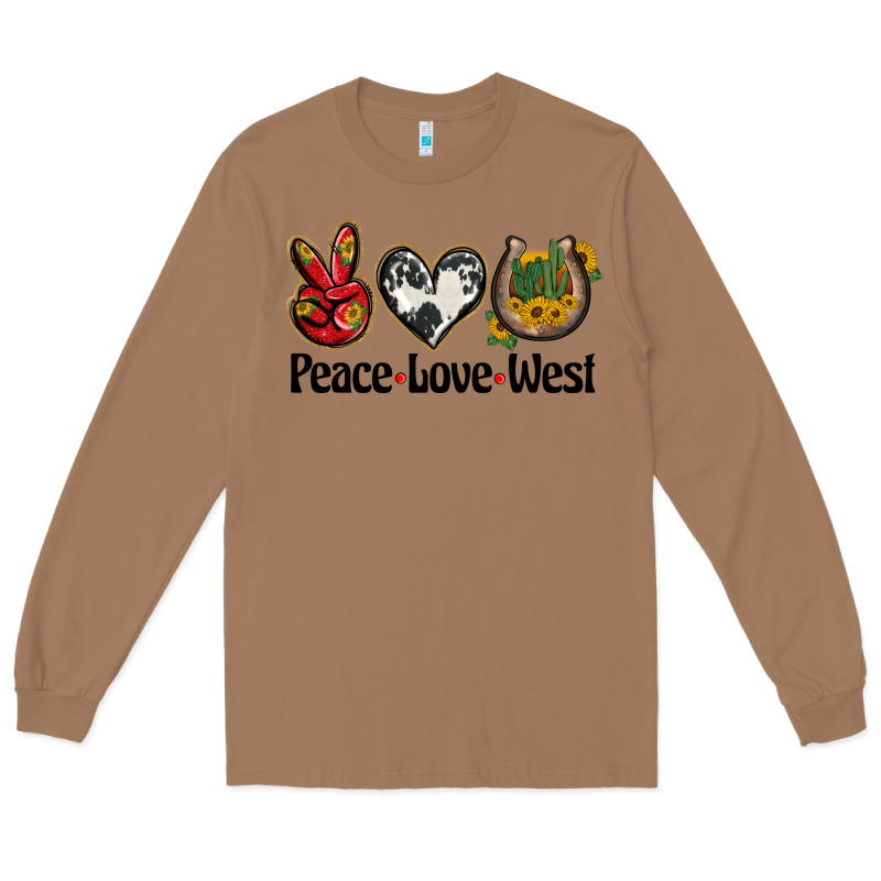 Peace Love West Long Sleeve Tee by BarkalooDesign | Teevron