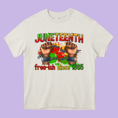 Juneteenth Free Ish Since 1865 Heavy Core Tee Designed By Texasbilliewilder