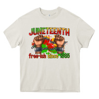 Cream juneteenth free ish since 1865 Heavy Core Tee - texasbilliewilder
