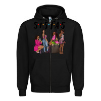 Black sista sisters afro black women Zipper Hoodie - NancyCooperArtShop