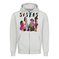 Dove Grey sista sisters afro black women Zipper Hoodie - NancyCooperArtShop