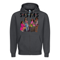 Smoke sista sisters afro black women Zipper Hoodie - NancyCooperArtShop