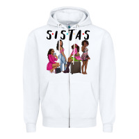 White sista sisters afro black women Zipper Hoodie - NancyCooperArtShop