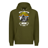 Army Green Best Buckin Mom Ever Premium Hoodie - Bettercallsaul