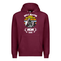 Burgundy Best Buckin Mom Ever Premium Hoodie - Bettercallsaul