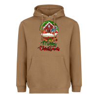 Toasted Coconut Merry Christmas Heavyweight Hoodie - LillyAllenDesigns