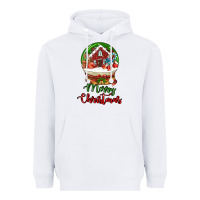 White Merry Christmas Heavyweight Hoodie - LillyAllenDesigns