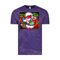 Cloud Purple dominican republic  leopard Vintage Tee - AdoDesignShop