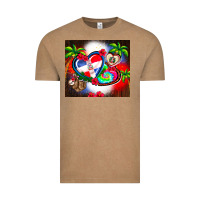 Vintage Coffee dominican republic  leopard Vintage Tee - AdoDesignShop