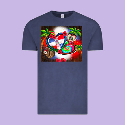 Dominican Republic  Leopard Vintage Tee Designed By Adodesignshop