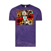 Cloud Purple bullskull Sunflower Vintage Tee - JahusDesignShop